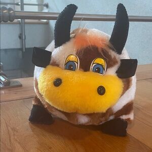 Plush Cow Toy with Yellow Face